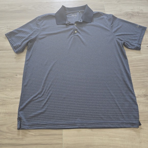 Walter Hagen Other - Walter Hagen Polo Shirt Mens XL Blue Striped Performance Golf Short Sleeve